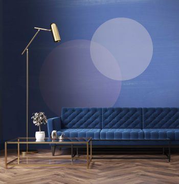 Circles by 2LG is a modern bold wall covering, available in blue, green and pink