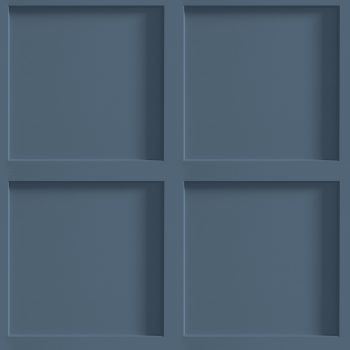 blue contemporary panelling effect wallcovering for commercial interiors, made in the UK