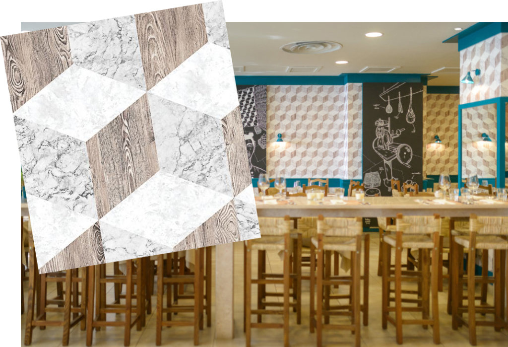 marble geometric wallcovering